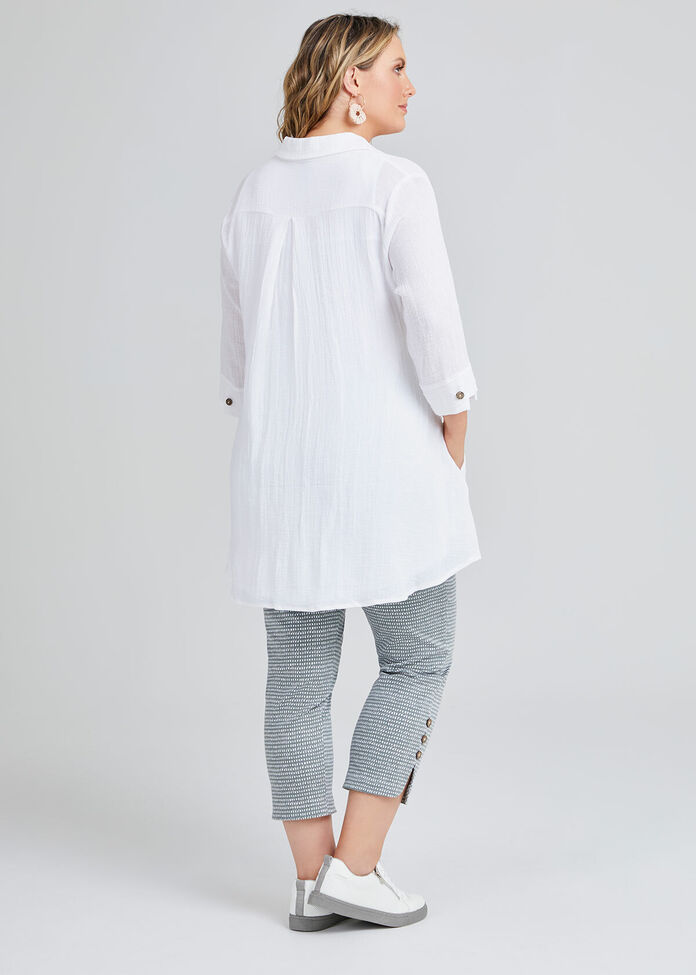 Maxine Linen Swing Shirt, , hi-res