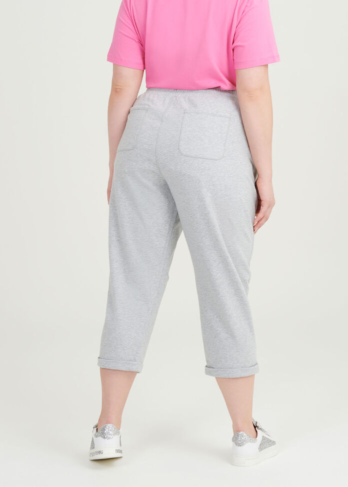 Cotton Cropped Jogger, , hi-res