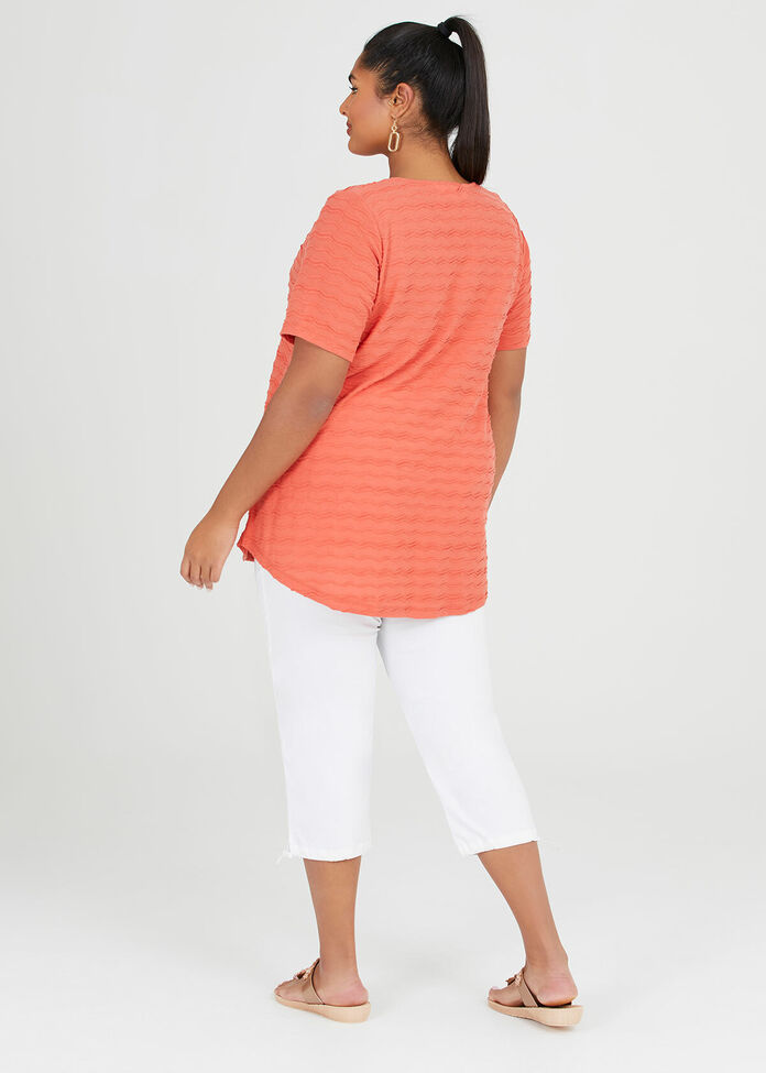 Wave V Neck Swing Top, , hi-res