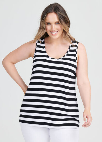 Plus Size Bamboo Stripe Cami