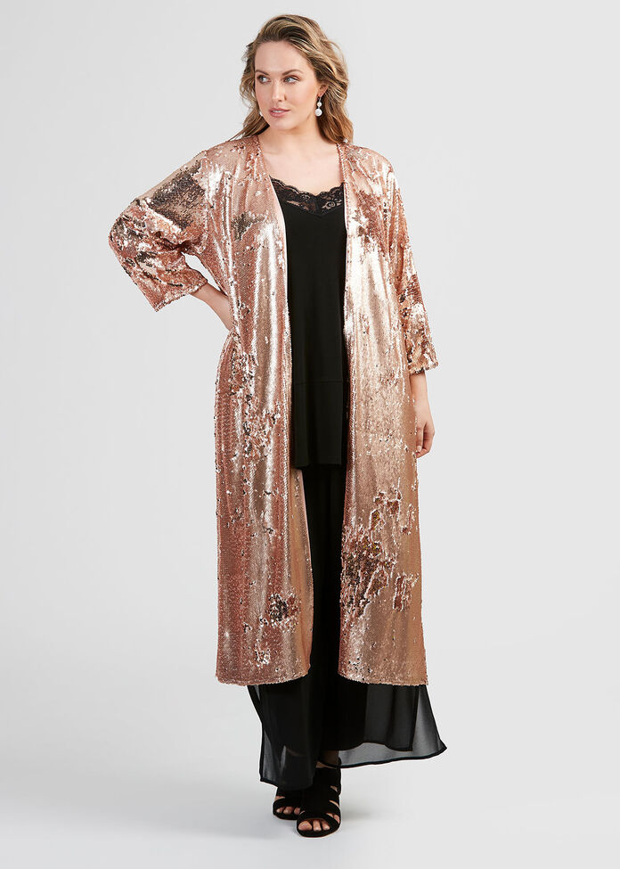 Look At Me Sequin Duster, , hi-res