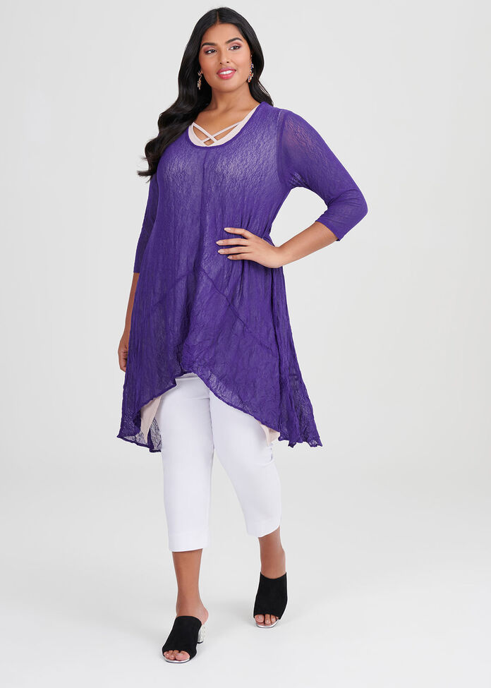 Shayda Mesh Tunic, , hi-res