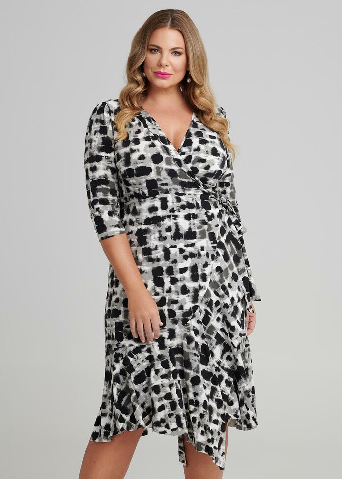 Line Manager Wrap Dress, , hi-res