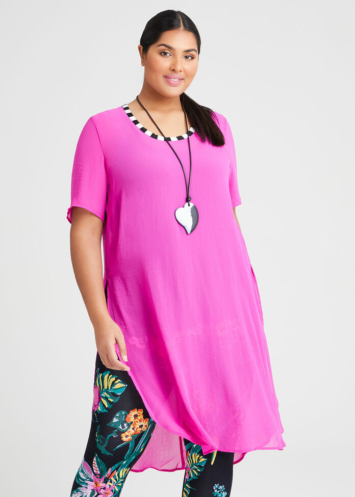 Chiffon Sandra Overlay Tunic, , hi-res