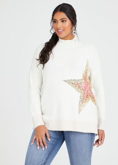 Plus Size Super Star Sequin Jumper