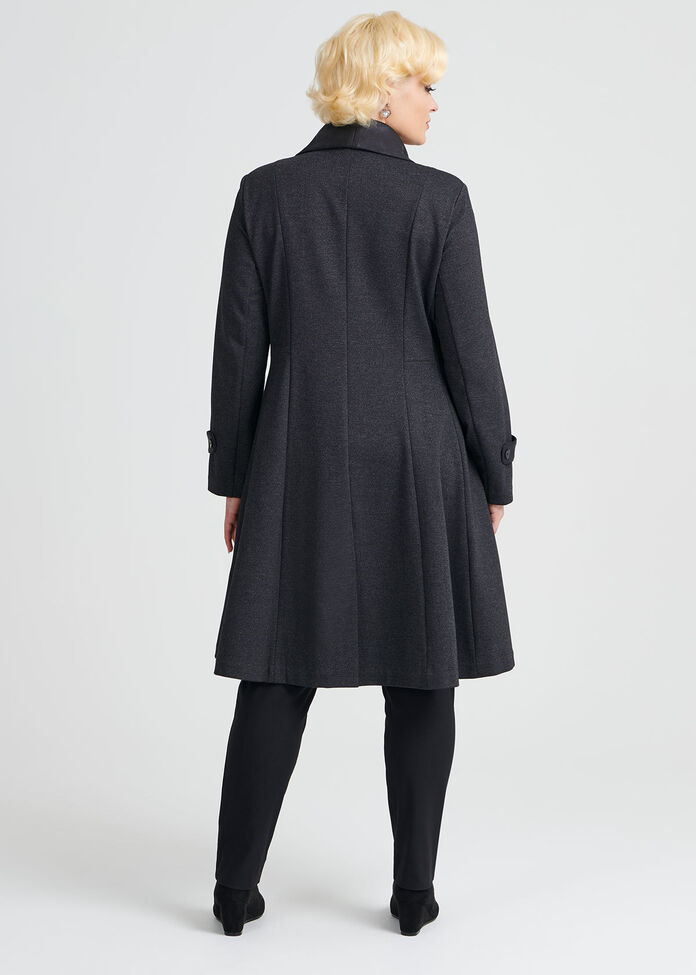 Herringbone Ponte Coat, , hi-res