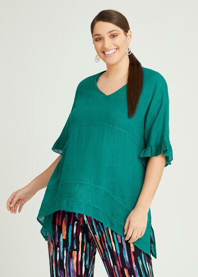 Plus Size Linen Gauze Boho Festival Top