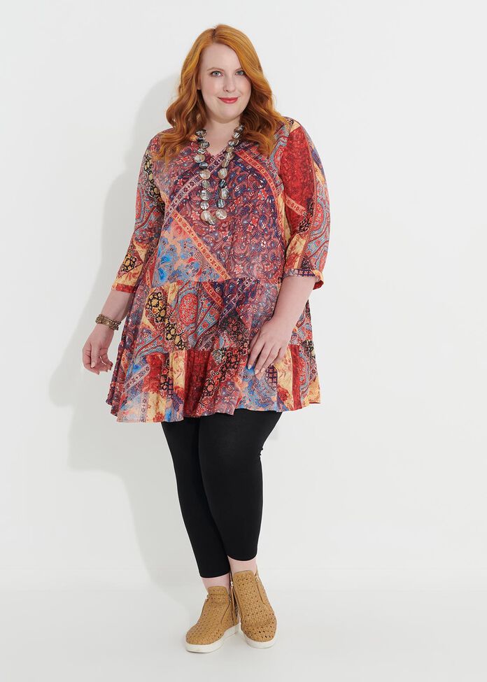 Patchwork Boho Tunic, , hi-res