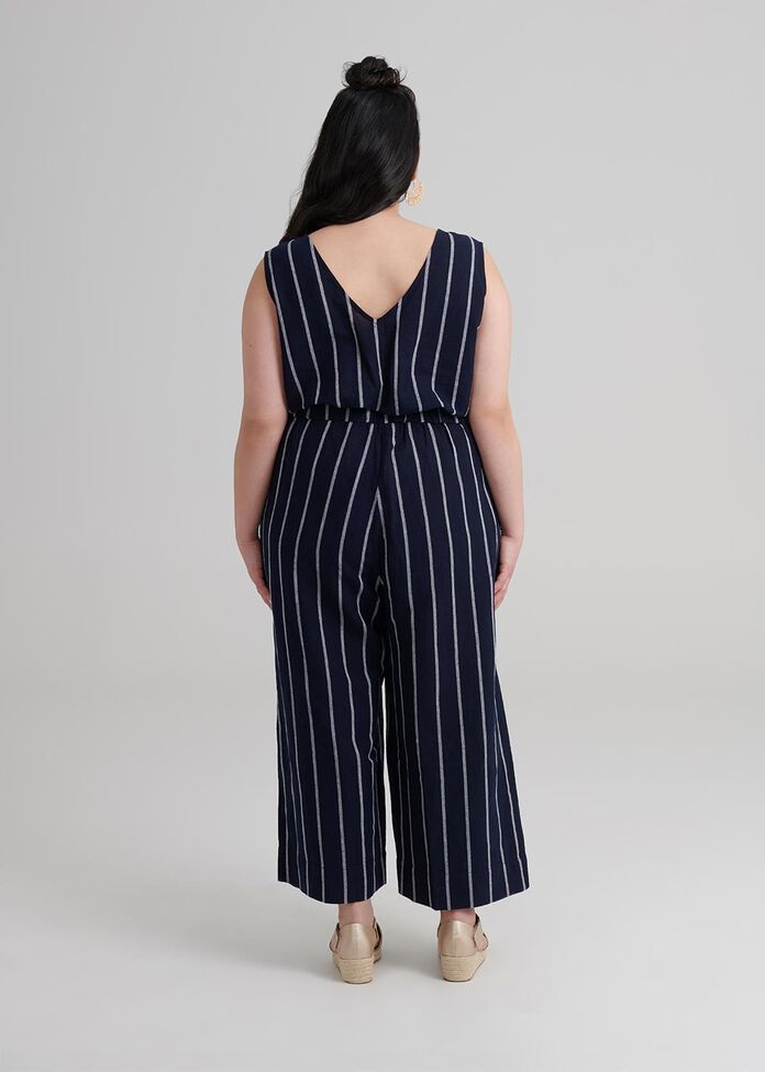 Petite Linen Jumpsuit, , hi-res