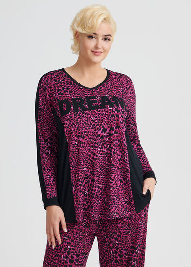 Plus Size Animal Bamboo Pj Top