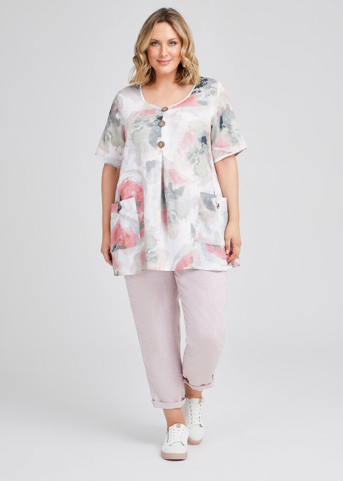 Misty Vibe Linen Pocket Tunic, , hi-res