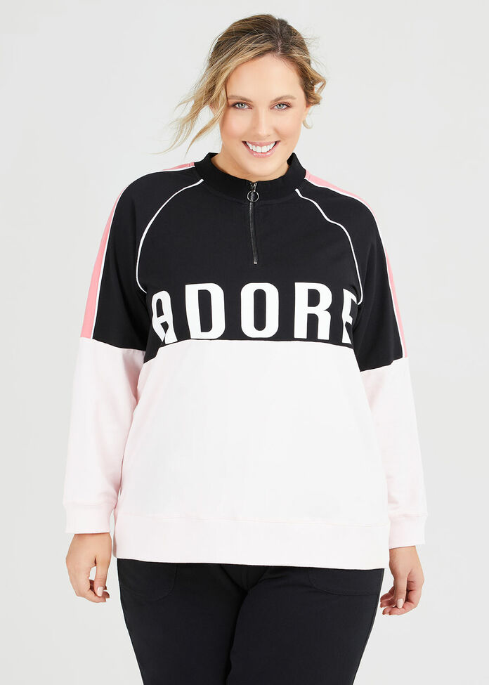 Organic J'adore Zip Sweat, , hi-res