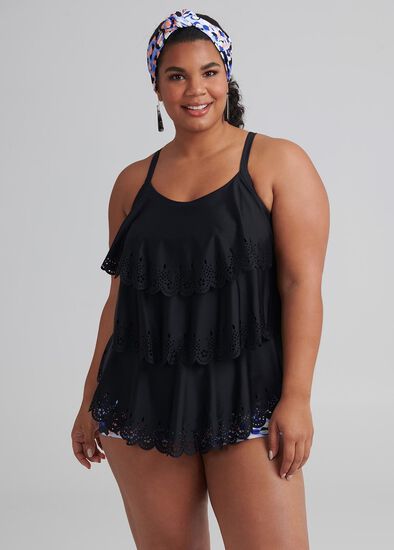 Plus Size Palau Laser Cut Tankini