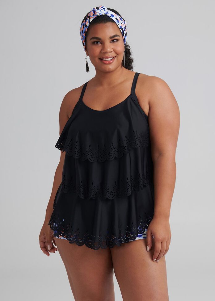 Palau Laser Cut Tankini, , hi-res