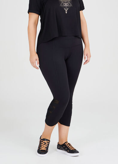 Plus Size Mesh Me Up Crop Legging