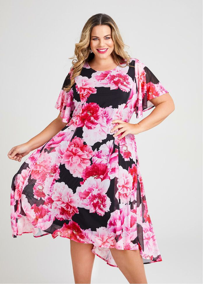 Floral Dream Mesh Maxi Dress, , hi-res