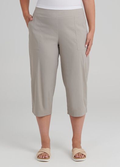 Plus Size Tencel Trapeze Dart Crop Pant