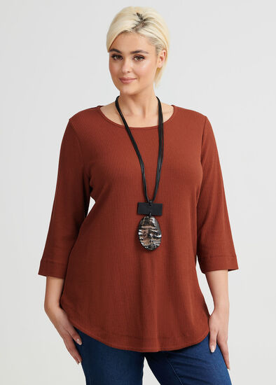 Plus Size Staple Curved Hem Top