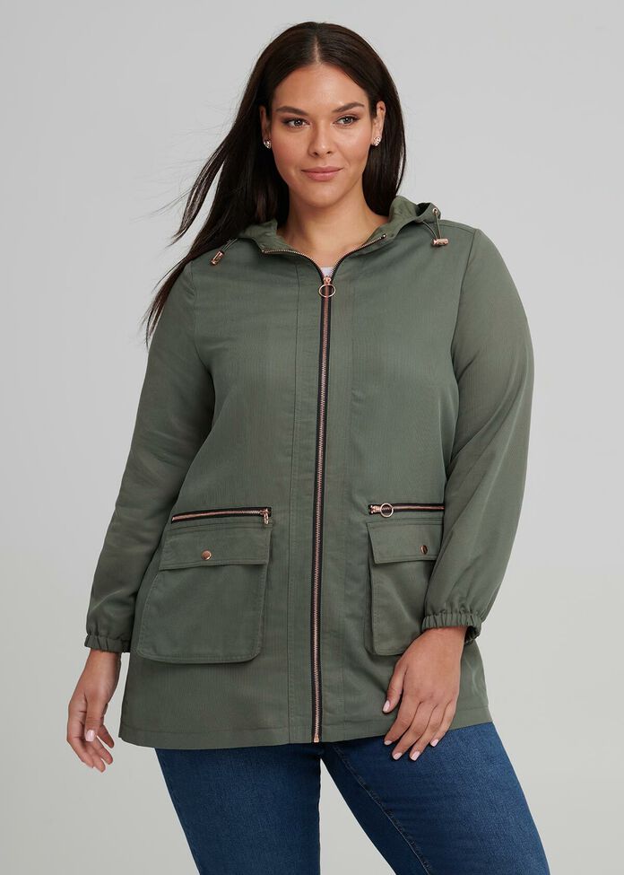 Urban Chic Hooded Jacket, , hi-res