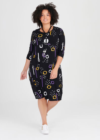 Plus Size Natural Rain On Me Spot Dress