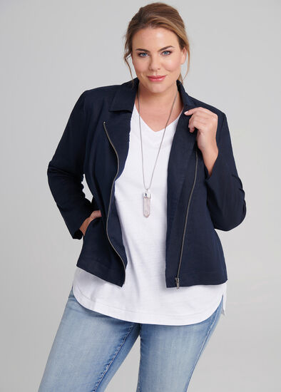 Plus Size Romance Linen Jacket