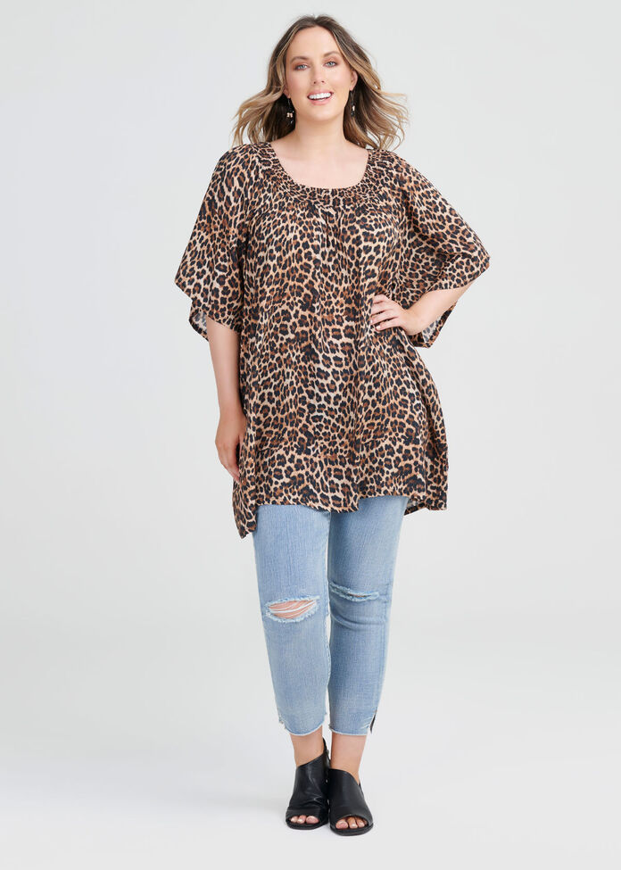 Natural Leopard Tunic, , hi-res