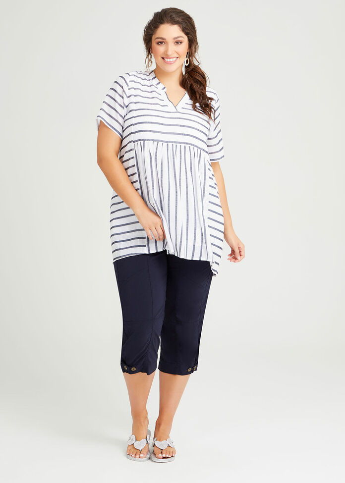 Kristine Natural Stripe Tunic, , hi-res