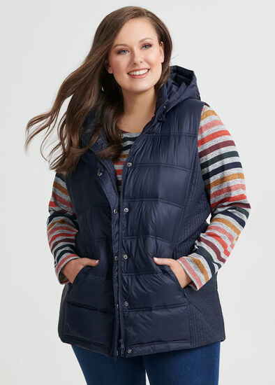 Plus Size Time Traveller Puffer Vest