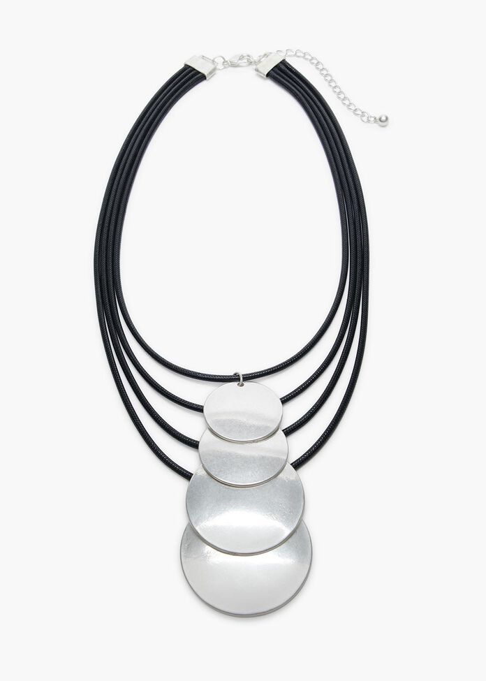 Layered Disc Necklace, , hi-res