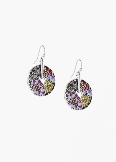 Enamel Flower Earrings