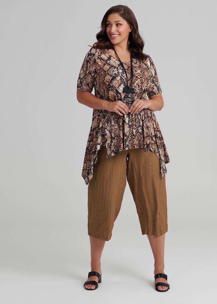 Jali Bamboo Crop Pant, , hi-res