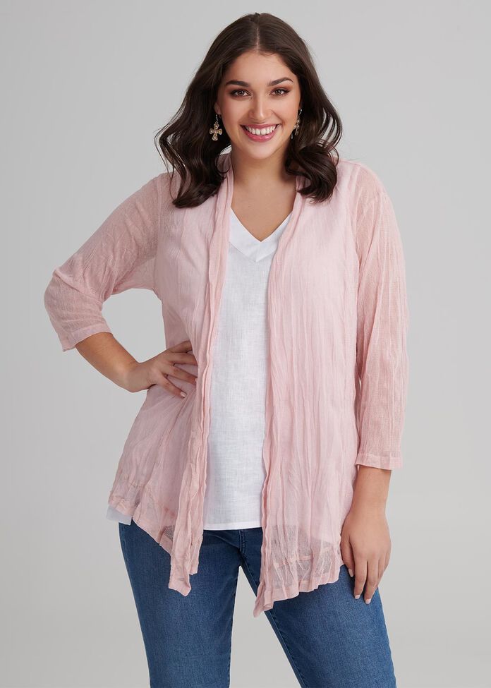 Mesh Essential Cardi, , hi-res