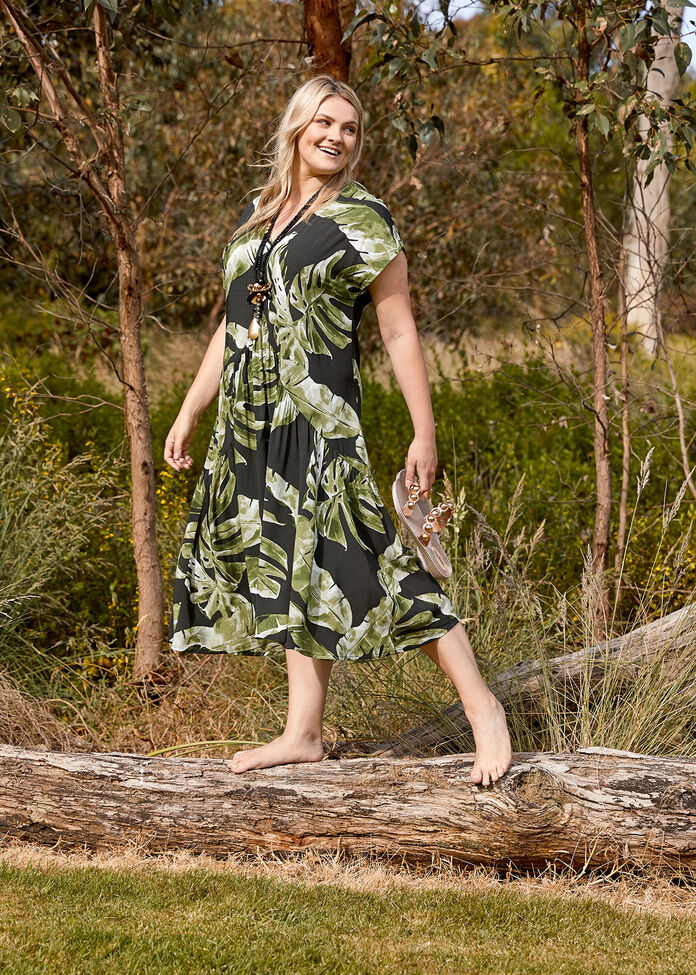 Natural Lush Jungle Dress, , hi-res