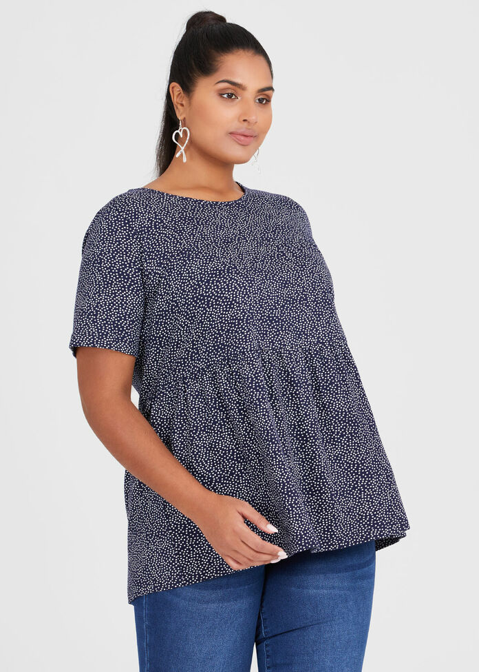 Organic Ditsy Spot Top, , hi-res