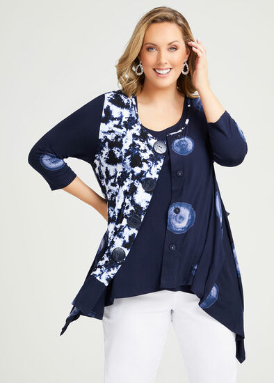 Plus Size Midnight Bamboo Cardigan