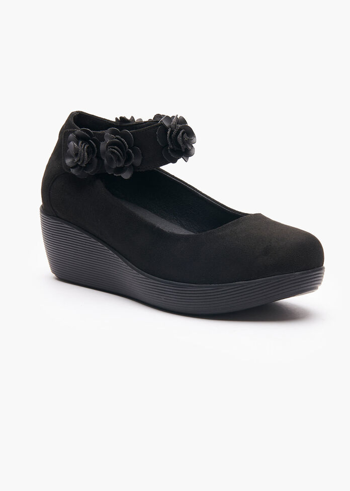 The Floral Ginger Court Wedge, , hi-res