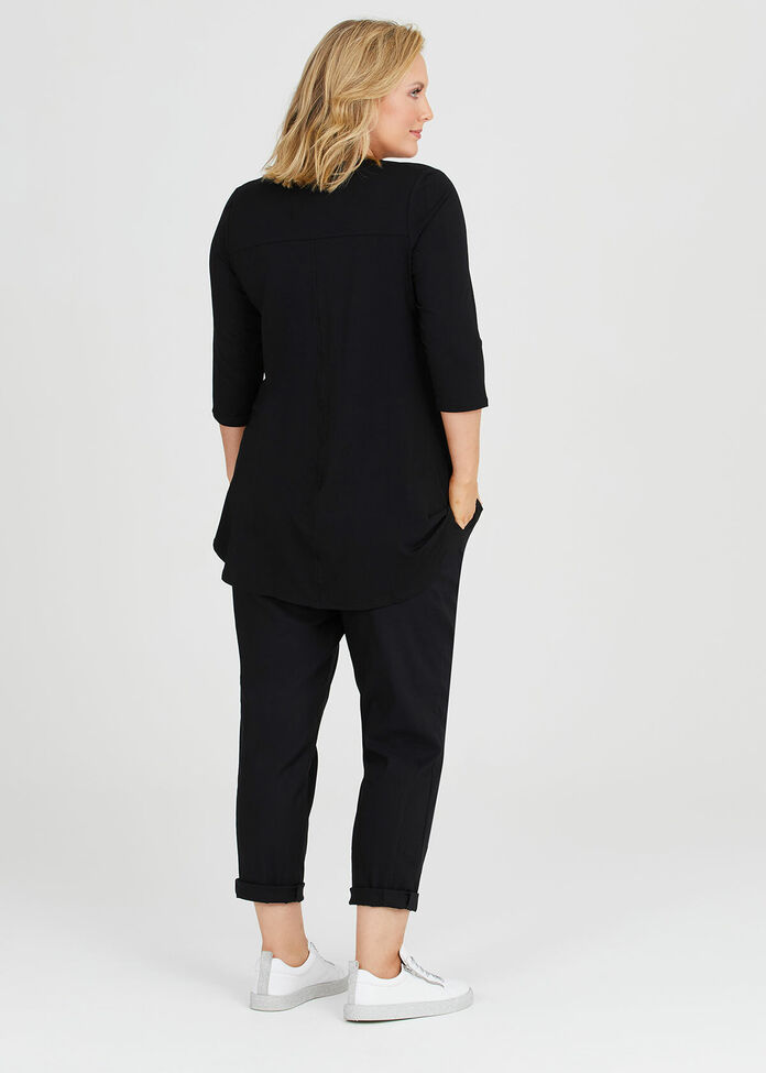 Bamboo Base 3/4 Sleeve Top, , hi-res