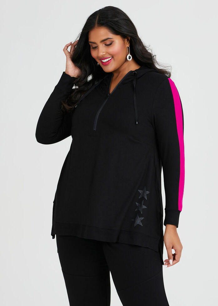 Viscose Starstruck Hoodie Top, , hi-res