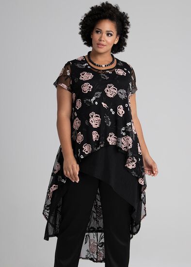 Plus Size Accolade Embroidered Top