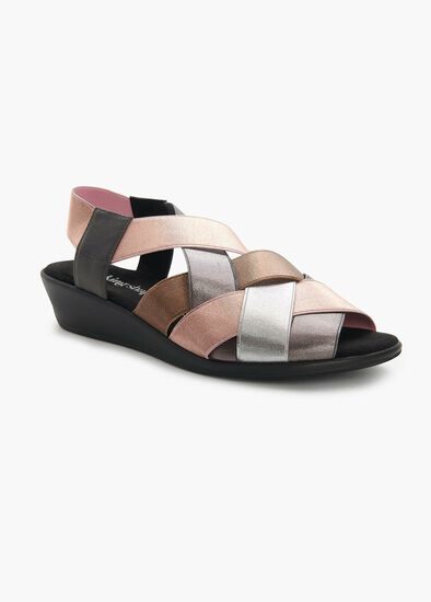 Abby Elastic Weave Sandal