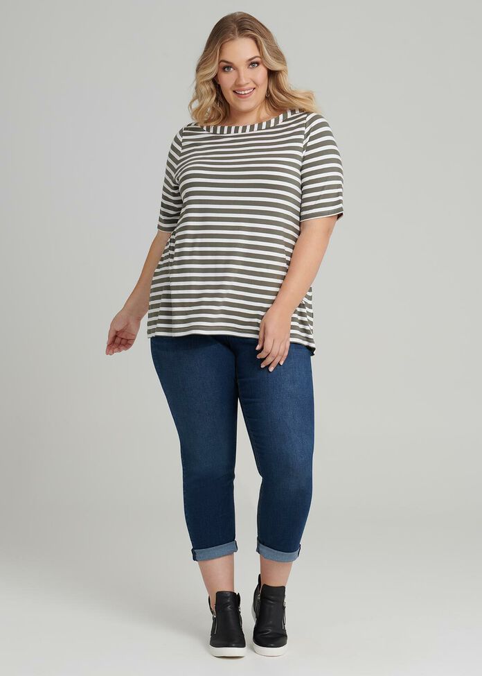 Whisper Stripe Top, , hi-res