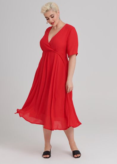 Plus Size Cross Over Dress