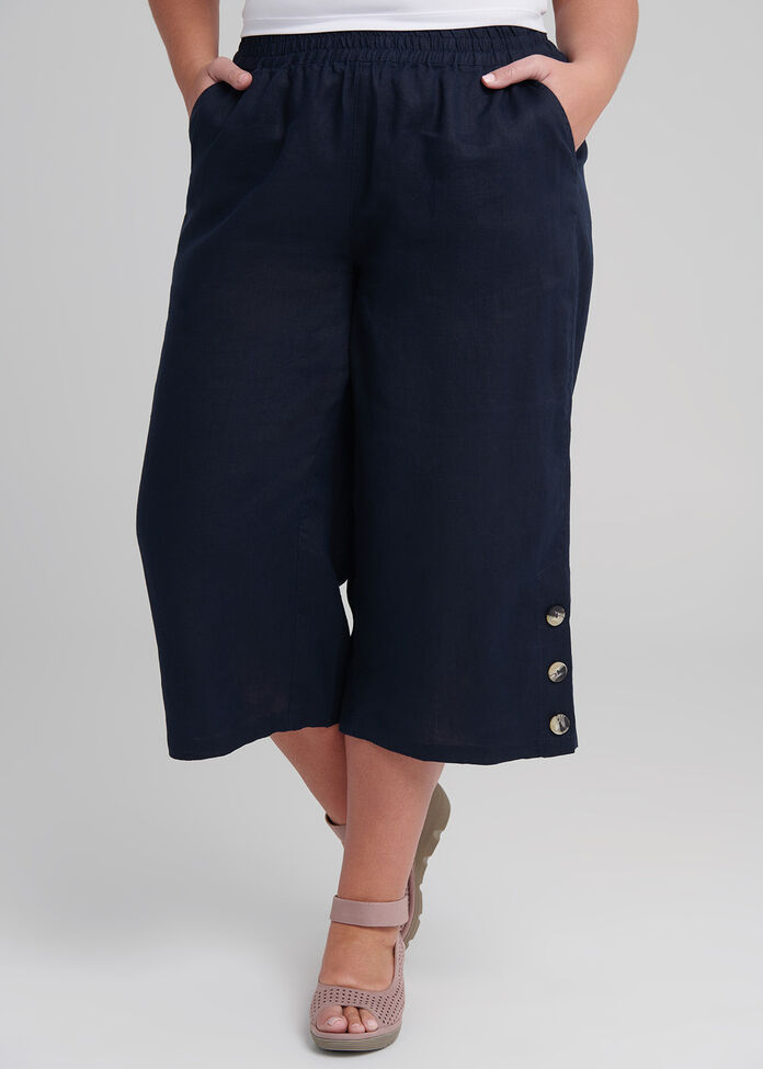 Linen Breeze Crop Pant, , hi-res