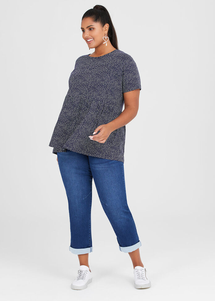 Organic Ditsy Spot Top, , hi-res