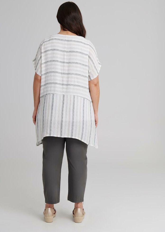 Elle Stripe Linen Tunic, , hi-res