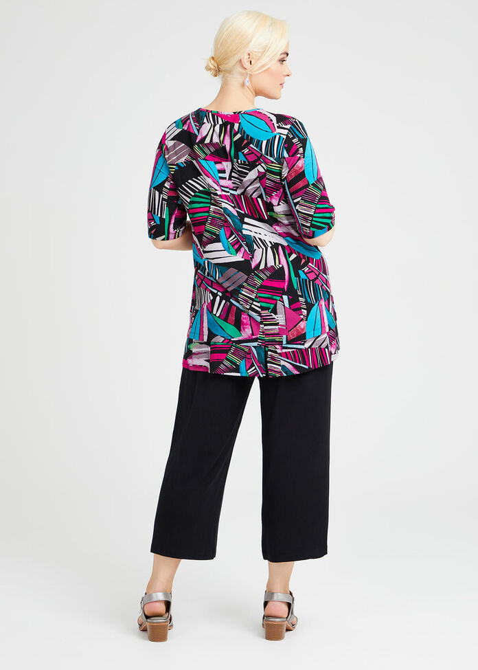 Bamboo Floral Geo Top, , hi-res