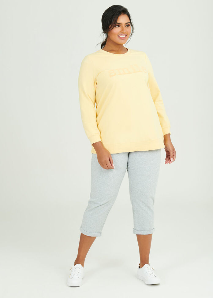 Organic Smile Sweat Top, , hi-res