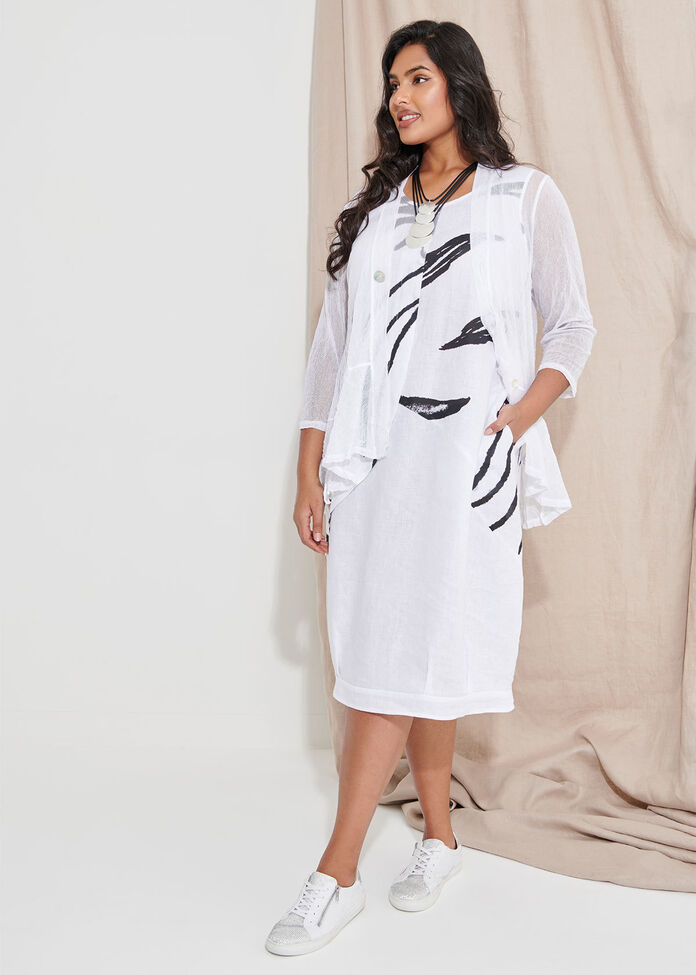 Linen Botanic Dress, , hi-res