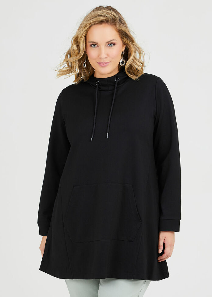 Bamboo Ponte Hooded Tunic, , hi-res