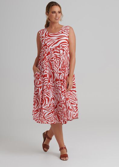 Plus Size Earthy Zebra Dress